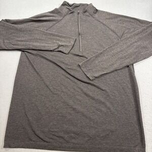 SHIRT 1/4 ZIP Lululemon MEN LRG  Metal Vent Tech Pullover L/S Stretch CHARCOAL